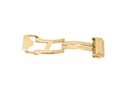 Hebilla Desplegable De Acero Inoxidable Chapado En Oro De 22 Mm