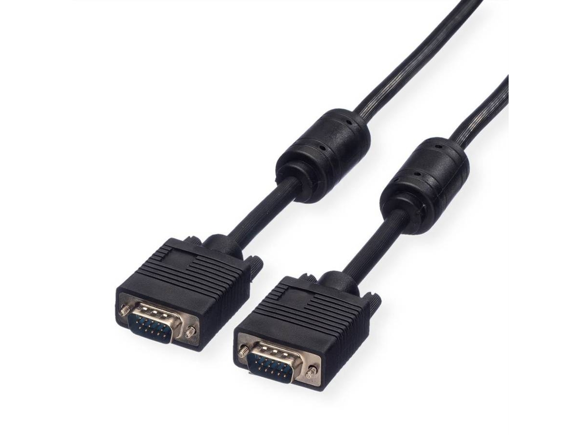 Cable ROLINE (VGA - 10m - Negro)