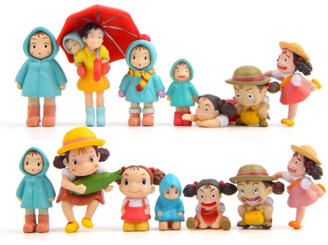 14 Figuras EASTVAPS Mei Totoro Hayao Miyazaki Chinchilla Chubasqueros