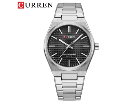 Relojes para Hombre Reloj Deportivo para Relojes de Pulsera de Moda Calendario con Correa de Cuero-Concha Blanca Negra LUUCOZK