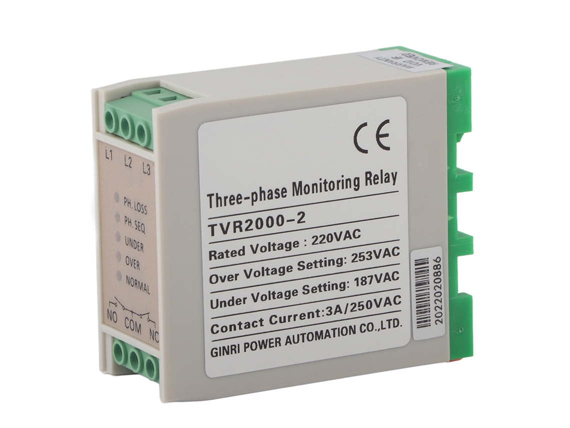 Protector De Secuencia De Fases Y Tensión Trifásico De 220 Vca Con Protección Contra Sobretensión/subtensión, Fallo De Fase E Inversión De Fase.