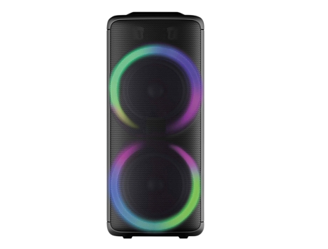 MARLONE Altavoz Bluetooth 5.0 de 100 W con 2 micrófonos inalámbricos Modelo Booster Negro