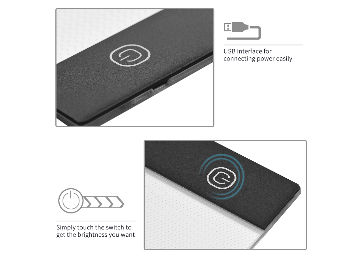 Painel de Luz Led A3 para Traçado Regulagem Contínua de Brilho Usb Protetor Dos Olhos para Pintura Diamante Desenho