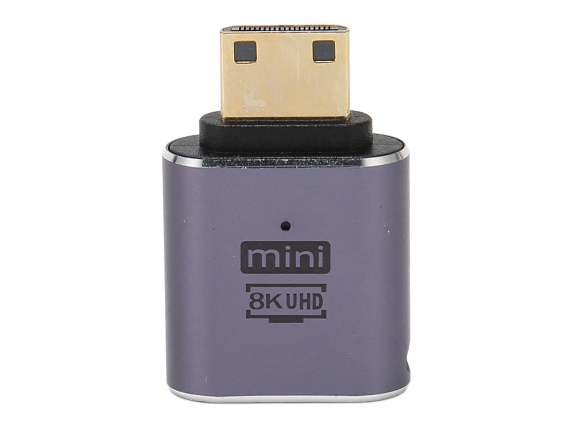 Conector Mini Hd Multimedia Macho Para Fêmea Adaptador 8k 60hz 4k 120hz Com Luz Led Para Escritório