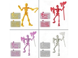 Figura De Esqueleto De 13 Cm De Henten Home, Articulada Y Móvil, Para Coleccionistas Como Decoración De Mesa (4 Piezas)