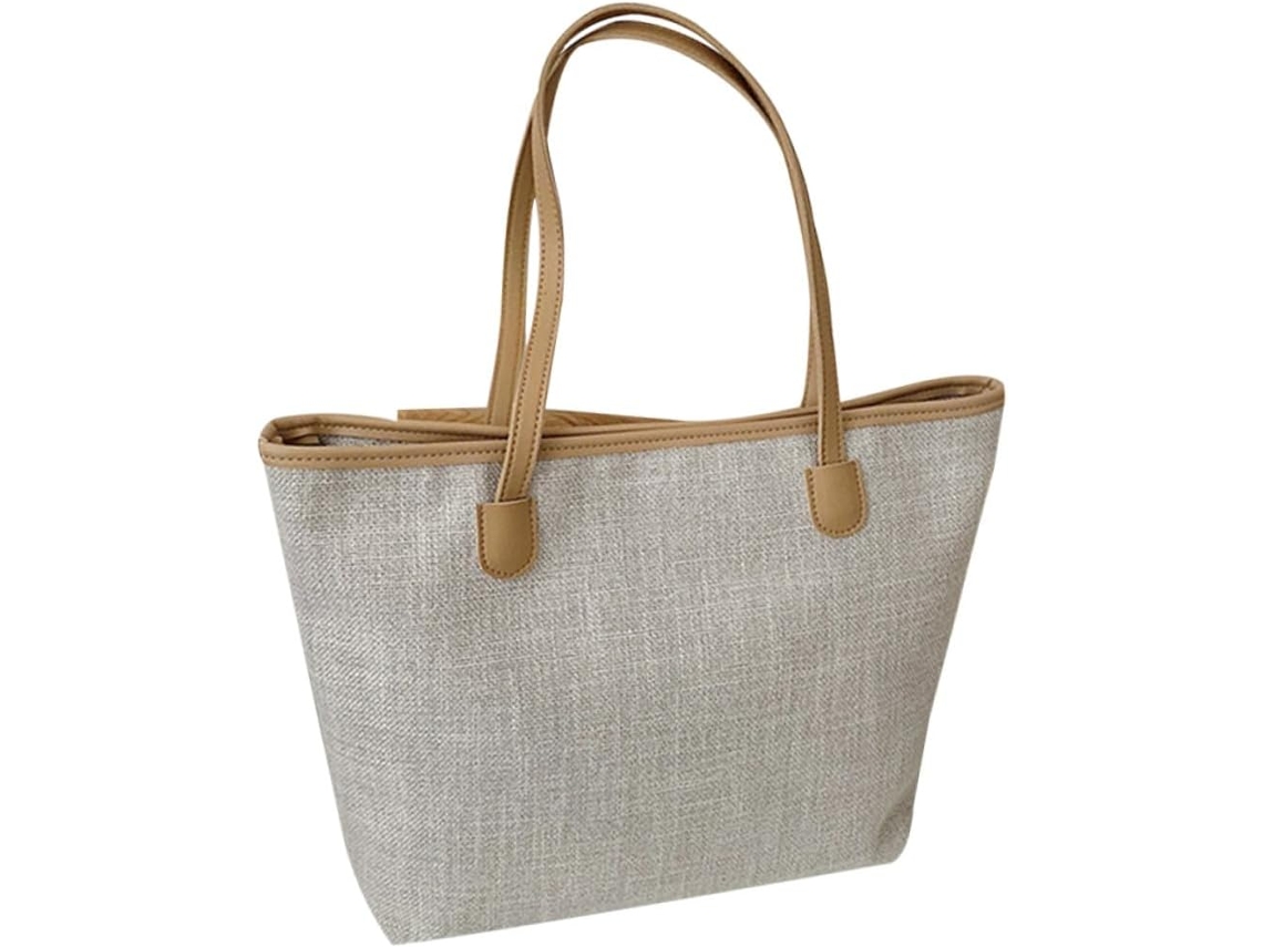 Bolsa Feminina De Lona Com Zíper, Leve E Prática Para O Uso Diário.
