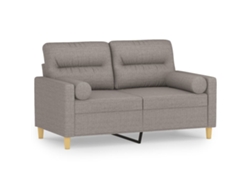 Maison Exclusive - Sofá De 2 Plazas Con Cojines Tela Gris Taupe 120 Cm