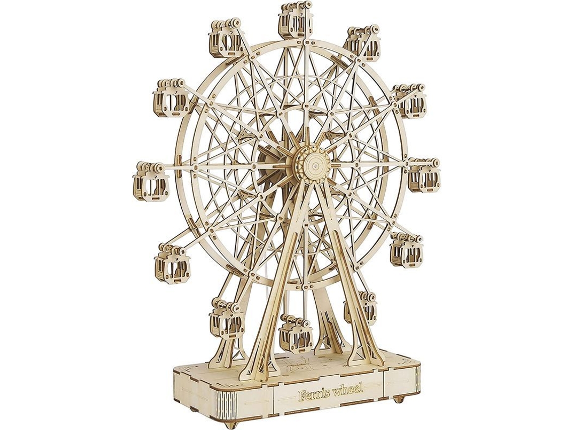 Rompecabezas De Madera 3d Para Adultos Y Niños, Kit De Montaje De Noria Musical Para Armar.