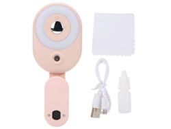 Luz De Relleno Regulable Led Para Teléfonos, Reuniones Virtuales Y Transmisiones En Vivo, Rosa Con Humidificador Mini