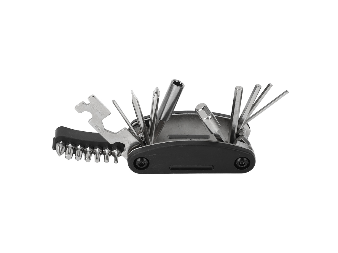 Herramienta Multifuncional Profesional 20 En 1 Para Bicicletas, Portátil, Diseño Integrado Para Reparaciones De Emergencia, Color Negro.