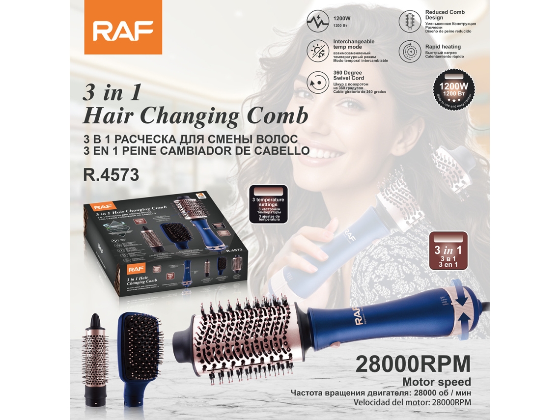 Euro Gauge 3 em 1 Ar Quente Penter Secador de Cabelo Anion Soprador de Ar Multifunções Curling Hair Styler MDUG