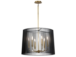 Candelabro KICHLER (Qn-Linara-6p-Bk) Linara Steel E14 6 Bulbos