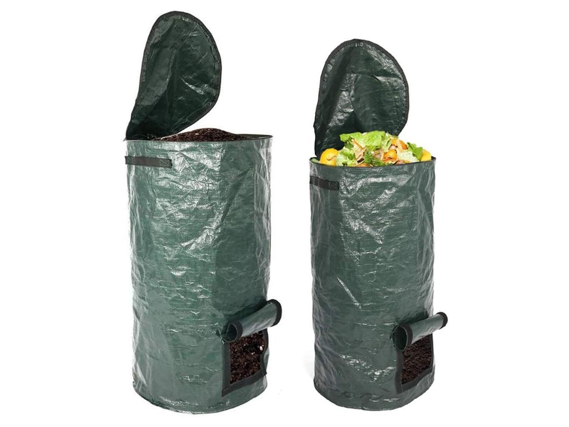 Paquete De 2 Bolsas Reutilizables Para Compost Orgánico De 15 Y 34 Galones Para Residuos De Jardín Y Cocina.