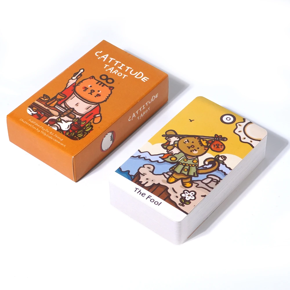 Guía De Cartas Del Tarot "actitud De Gato": Cartas Del Tarot Del Juego De Cartas De Gatos Adorables