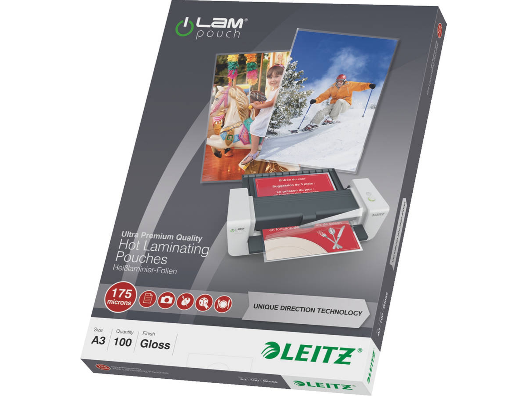 Fundas de Plastificar LEITZ iLAM UDT Transparente (100 un - A3)