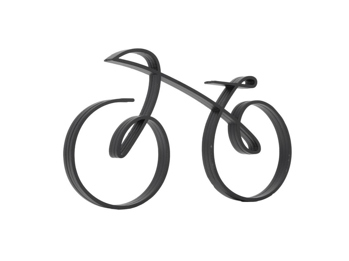 Escultura de bicicleta de metal minimalista de estilo moderno