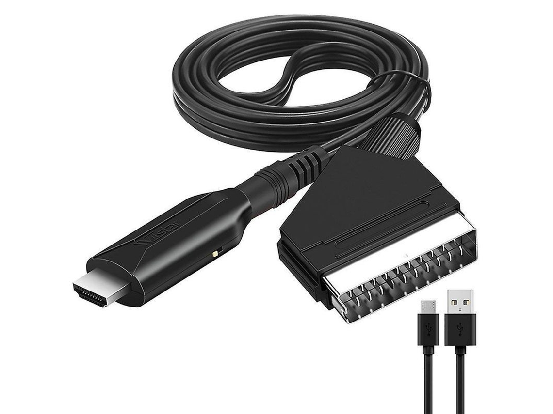 2026-conversor Scart A Hdmi Adaptador Audio Video Para Tv Dvd Reproductores Ps3 Pal Ntsc 720p 1080p
