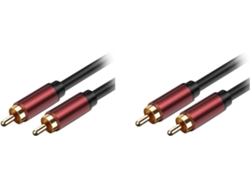 2x Lotus Subwoofer Cabezal Av Audio Proyector Dvd Tv Cable A 5m / 16.4ft