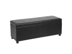 Banco Cofre Banqueta Con Espacio de Almacenamiento 119X38X45 Cm Negro 030001629 MOBIKASA