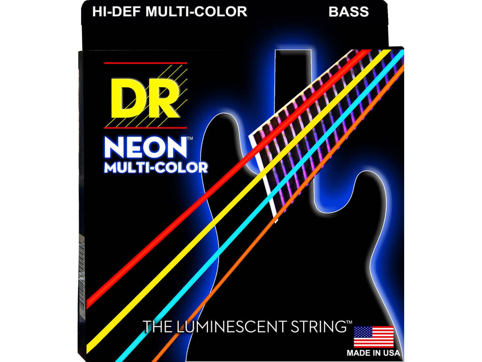 Juego de Cuerdas Bajo Eléctrico DR MCB-45 MULTI-COLOR (.045 - .065 - .085 - .0105 - Níquel)
