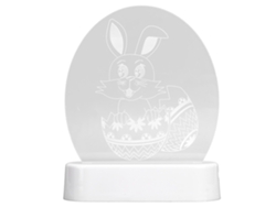 Luz nocturna con forma de conejo 3D, lámpara LED económica fabricada en ABS y acrílico resistente, ideal para niños y Pascua.