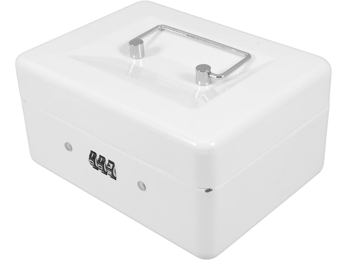 Caja Fuerte Pequeña Y Portátil De Hojalata Con Cerradura De Combinación.