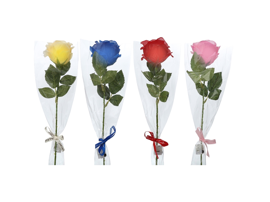4 Rosas Artificiales Con Luces Led, Flores Brillantes, Regalo Para El Día De La Madre, Día De San Valentín, Cumpleaños.