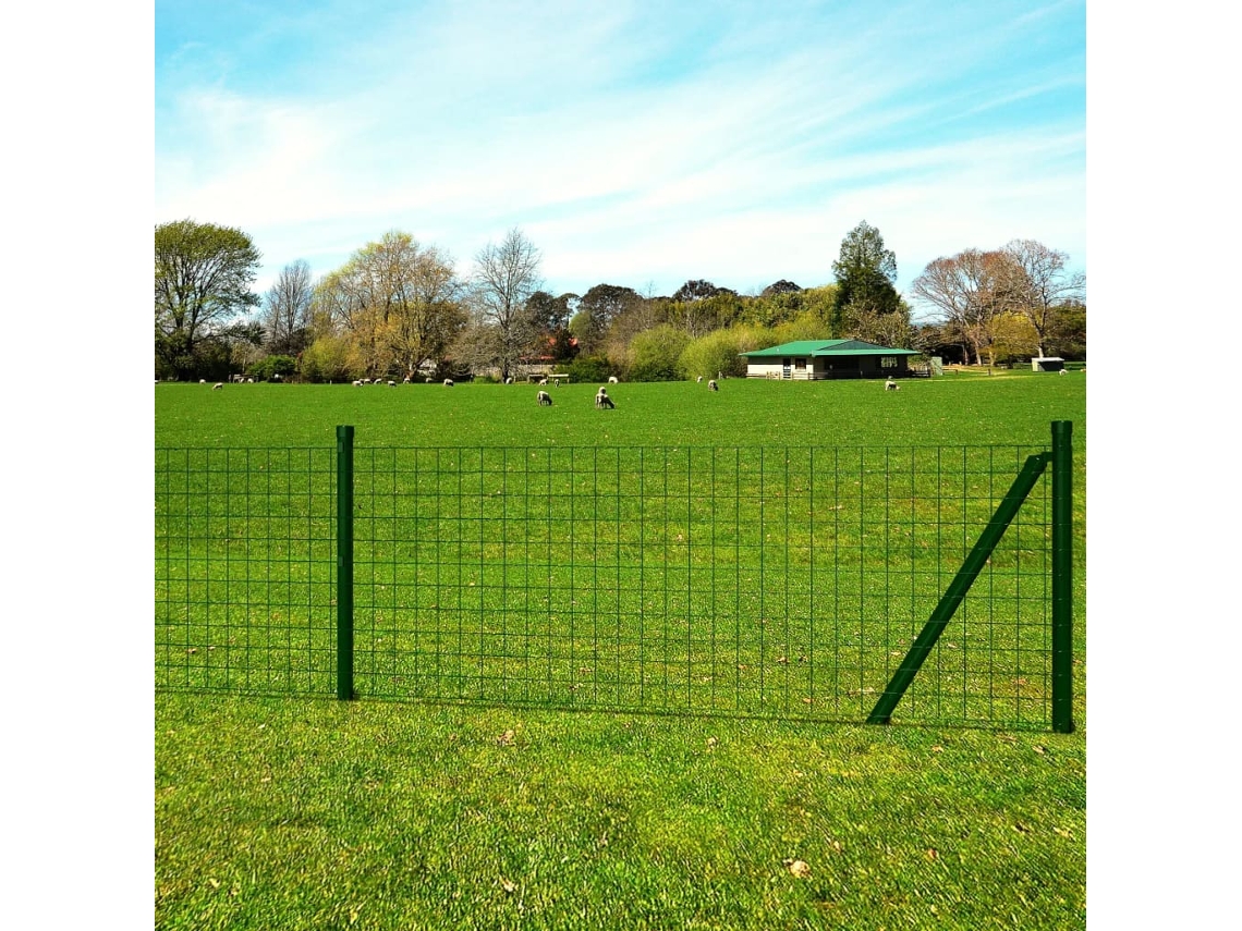 Valla de acero verde de 25 x 1,5 m Wsd600948 Lovely Home