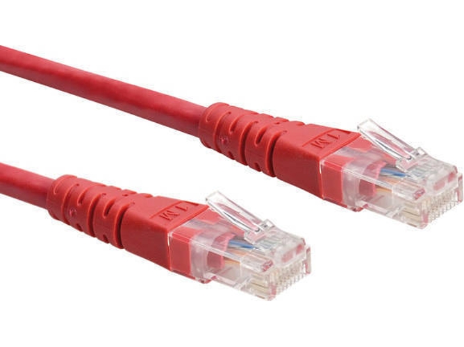 Cable de Red ROLINE (RJ45 - 1 m - Rojo)