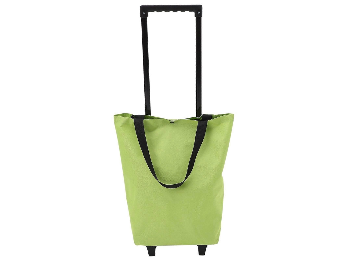 Carrito de compra plegable con ruedas, asa retráctil y asa de tracción. GOKOCO