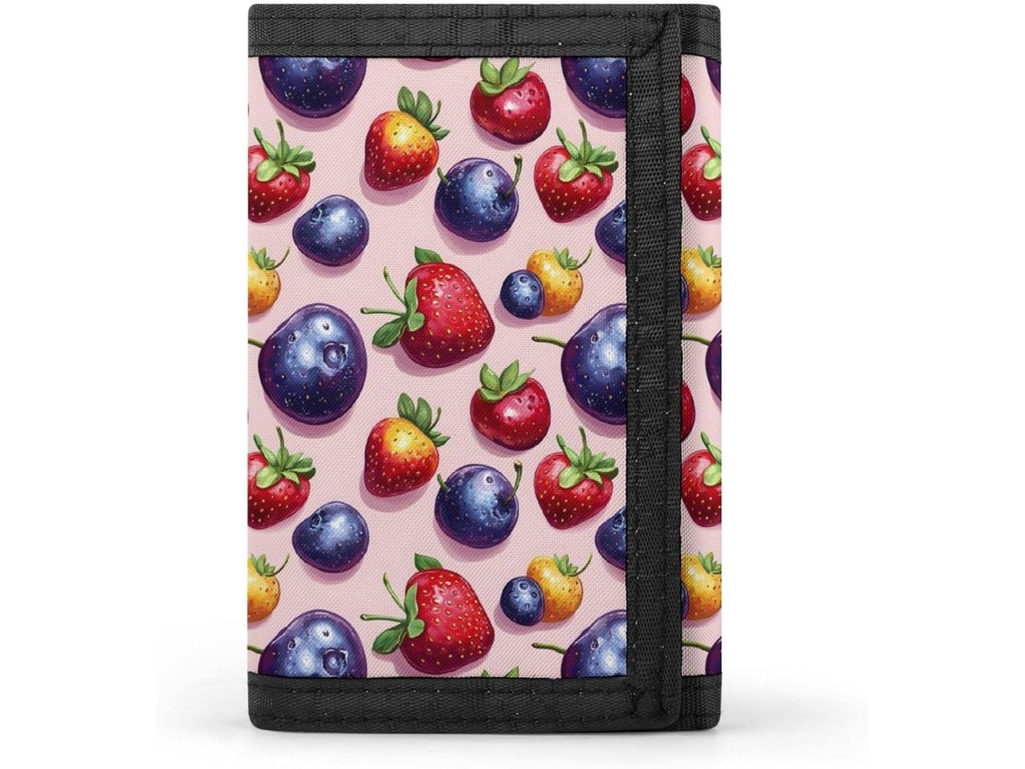 Cartera pequeña plegable para hombre color arándano (sin marca)