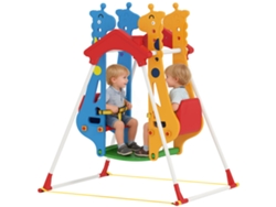Columpio Infantil, Estructura Para Niños De 3 A 5 Años Con Dos Asientos Enfrentados, 114 X 94 X 134,5 Cm, Multicolor.