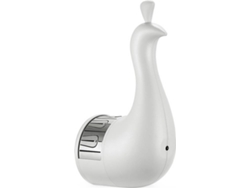 Lámpara de pared de pavo real, luz ambiental de 7 colores con control remoto, recargable por USB (blanca)