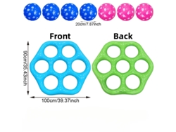 Juego Inflable de Tres en Raya para Piscina – Grande y Flotante con 7 Piezas (Fichas) – Interactivo para Niños y Adultos – Czhhmart Azul