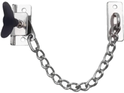 Cadena De Puerta Acero Inoxidable Cerradura Para Cerrojo Plata Y Negro (plata), Seguridad, Latón