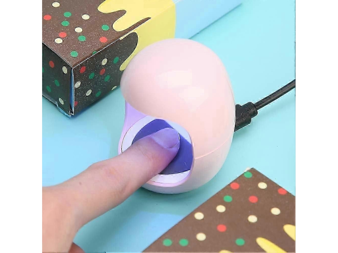 Mini secador de uñas de un solo dedo, secador de gel portátil con lámpara UV LED, máquina multifuncional de secado y curado con doble fuente de luz GOKOCO