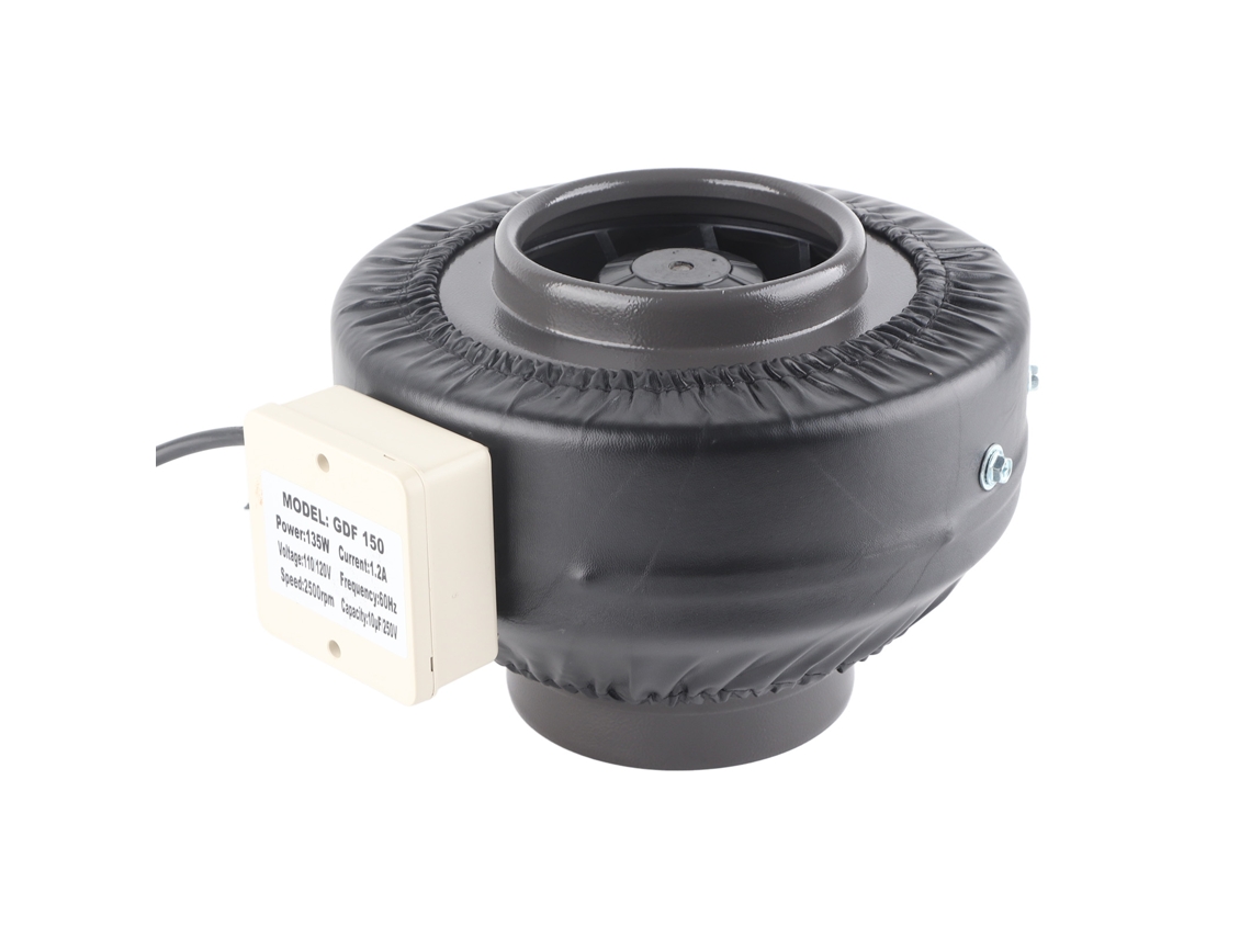 Ventilador de conducto ajustable de 6 pulgadas, 100-120 V, enchufe USB