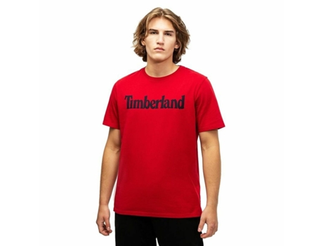 Camiseta de Hombre TIMBERLAND Corta Kennebec Linear Algodón Rojo (M)