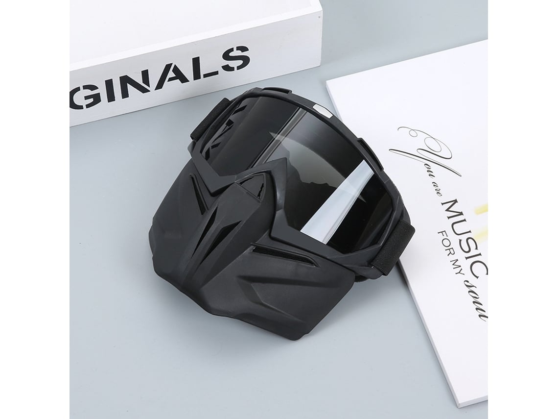 Gafas de viento Harley con máscara para motocicleta y uso todoterreno, máscara sellada para casco Yuysan Gris