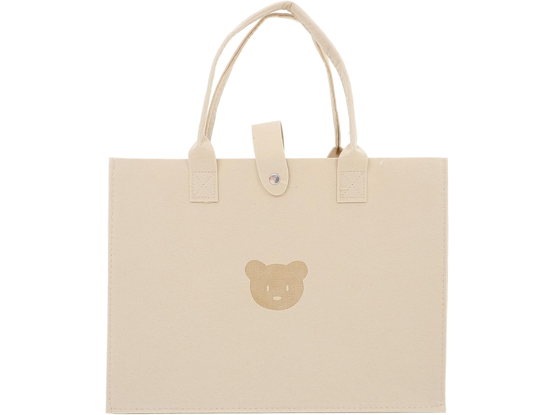 Beige Viajes Bolso Grande De Fieltro Para