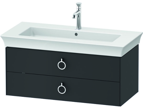 DURAVIT White Tulip, mueble de baño colgado en la pared, ancho 984 x fondo 458mm, con 2 cajones, con tirador, WT43520