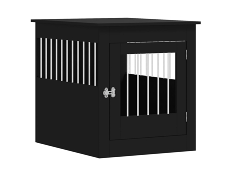 Jaula para perros madera de ingeniería negro VIDAXL (64,5x80x71 cm)