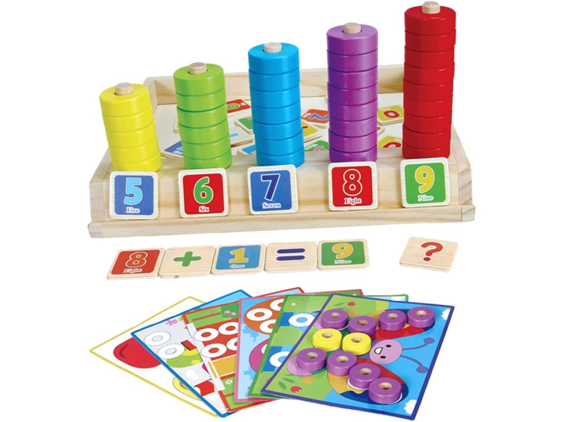 Rompecabezas De Madera Educativo, Juego De Construcción Aritmética