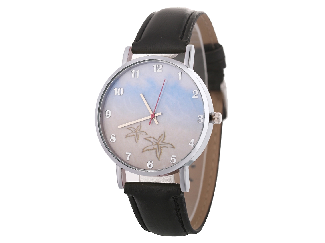 Reloj De Cuarzo Elegante Casual Unisex Para Parejas Regalo (negro)