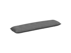 Cojín De Espalda Gris Oscuro 200 X 50 Cm Tela De Microfibra