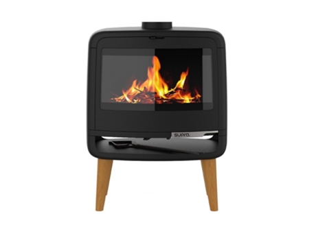 Estufa de leña de hierro fundido negro de 10kw FR9016130B - SUPRA