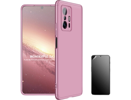 Funda + Protector de Pantalla Xiaomi 11T Pro Slim Armor 360º Rosa