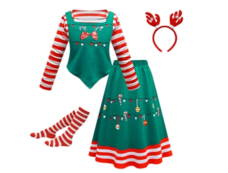 Disfraces navideños cosplay vestido infantil set 160