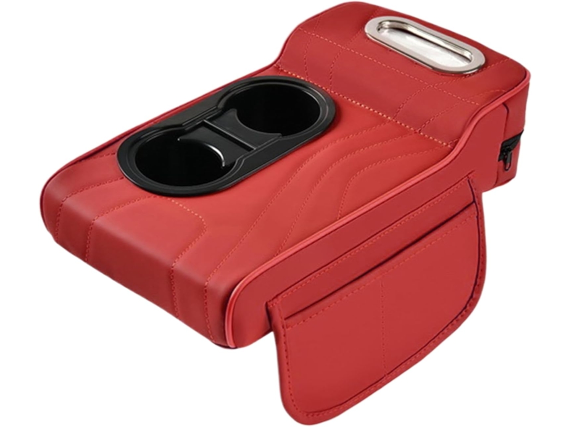 Capa Para Apoio De Braço De Carro – Couro Pu 35 × 19,6 Cm | Almofada Com Encaixe Para