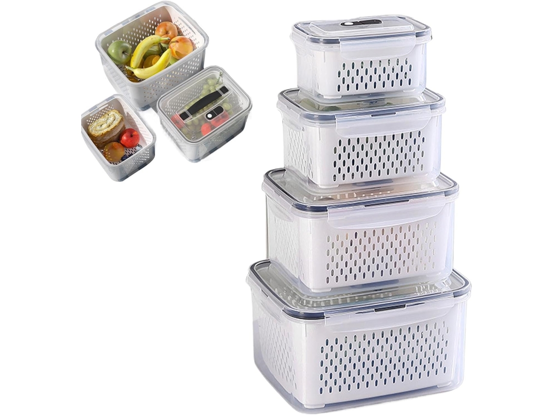 Contenedores para frutas y verduras en el refrigerador | Organizadores para refrigerador, Contenedores para frutas Gokoco